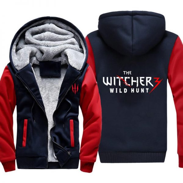 The Witcher 3: Wild Hunt Jackets - Solid Color The Witcher Logo Super Cool Fleece Jacket