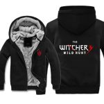 The Witcher 3: Wild Hunt Jackets - Solid Color The Witcher Logo Super Cool Fleece Jacket