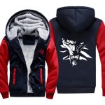 The Witcher 3: Wild Hunt Jackets - Solid Color The Witcher Wolf Head Icon Super Cool Fleece Jacket