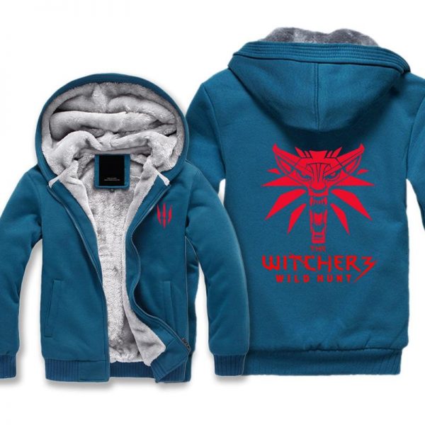 The Witcher 3: Wild Hunt Jackets - Solid Color The Witcher Wolf Head Super Cool Fleece Jacket