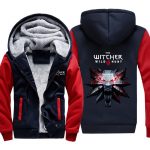 The Witcher 3: Wild Hunt Jackets - Solid Color Wolf Head Logo Icon Super Cool Fleece Jacket
