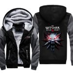 The Witcher 3: Wild Hunt Jackets - Solid Color Wolf Head Logo Icon Super Cool Fleece Jacket