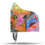 Thermal Imaging Hooded Blanket - Yellow Blue And Red Pastels Blanket