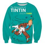 Tintin 3D Printed Pullovers Sweatshirts Hoodies