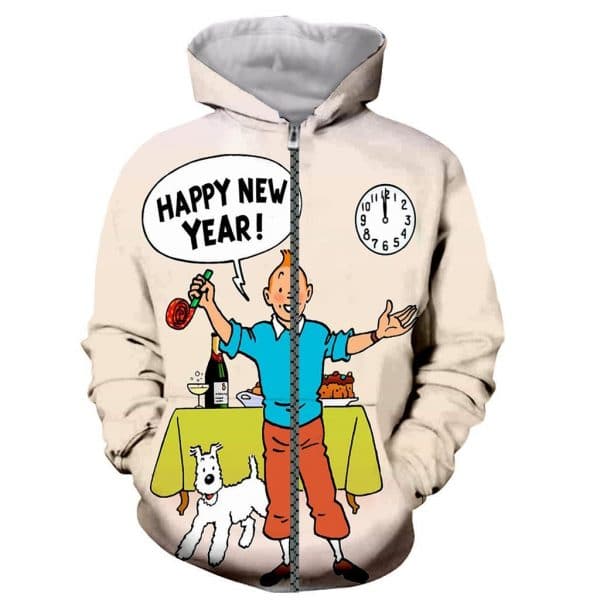 Tintin 3D Printed Sweatshirts Pullovers Hoodies