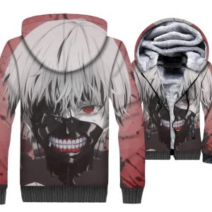 Tokyo Ghoul Jackets - Tokyo Ghoul Series Kaneki Ken Poster Icon Super Cool 3D Fleece Jacket