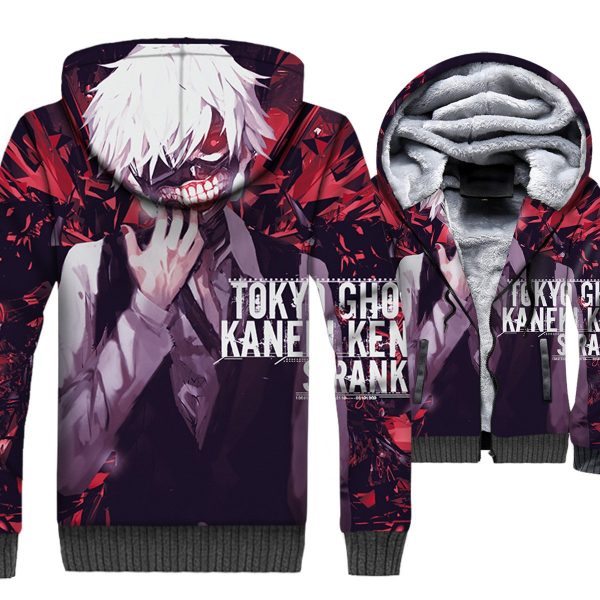 Tokyo Ghoul Jackets - Tokyo Ghoul Series Kaneki Ken Super Cool 3D Fleece Jacket