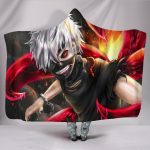 Tokyo Ghoul Kaneki In Hooded Blanket - Red Eye Blanket