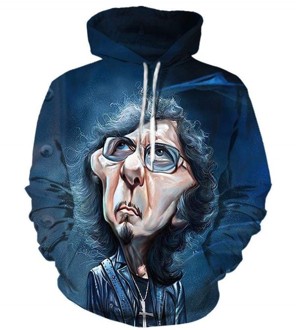 Tony Iommi Hoodies - Pullover Blue Hoodie