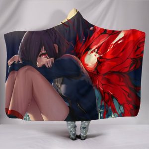 Touka Kirishima Hooded Blanket - Cry Red Blanket