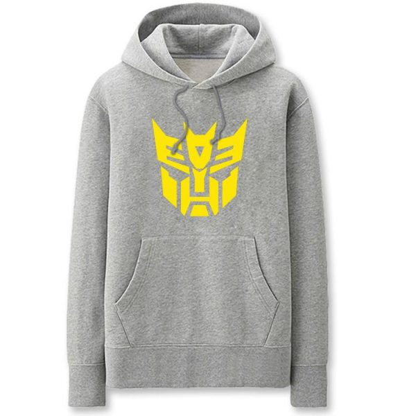 Transformers Hoodies - Solid Color Optimus Prime Icon Cartoon Style Fleece Hoodie