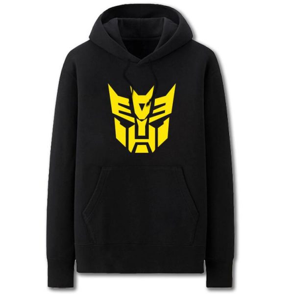 Transformers Hoodies - Solid Color Optimus Prime Icon Cartoon Style Fleece Hoodie