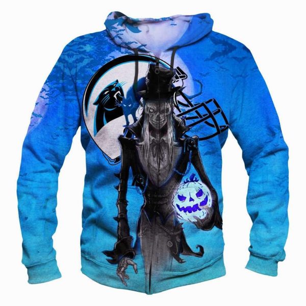 Trick or Treat Carolina Panthers Hoodies - Pullover Blue Hoodie
