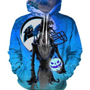 Trick or Treat Carolina Panthers Hoodies - Pullover Blue Hoodie