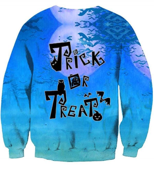 Trick or Treat Carolina Panthers Hoodies - Pullover Blue Hoodie