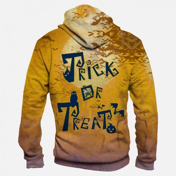 Trick or Treat Notre Dame Fighting Irish Hoodies - Pullover Yellow Hoodie