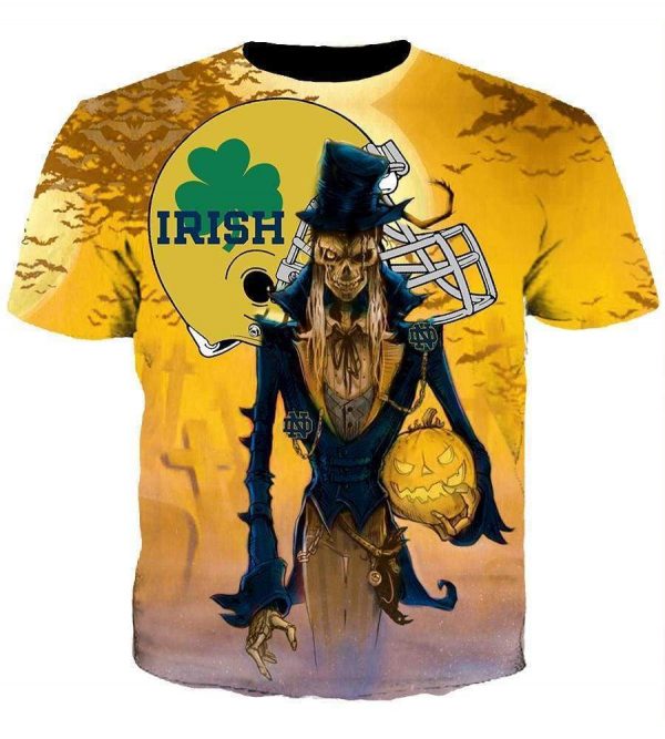 Trick or Treat Notre Dame Fighting Irish Hoodies - Pullover Yellow Hoodie