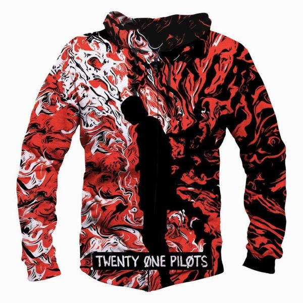 Twenty One Pilots Hoodies - Pullover Red Hoodie