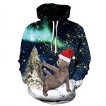 Ugly Christmas Sweater Funny Yoga Cat Pullover