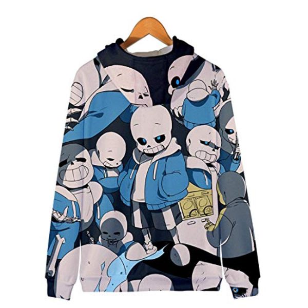 Undertale Jacket - Sans Blue 3D Print Zip Up Jacket