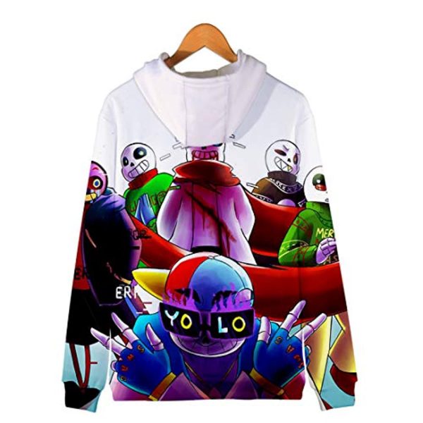 Undertale Jacket - Sans Skull Colorful 3D Full Print Zip Up Jacket