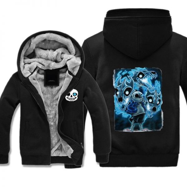 Undertale Jackets - Solid Color Undertale Dragon Spirit Super Cool Fleece Jacket