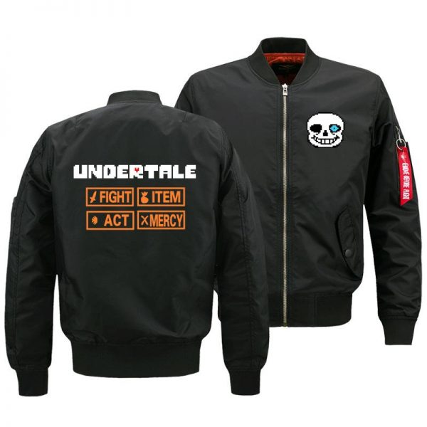 Undertale Jackets - Solid Color Undertale FIGHT ITEM ACT MERCY Flight Suit Super Cool Fleece Jacket