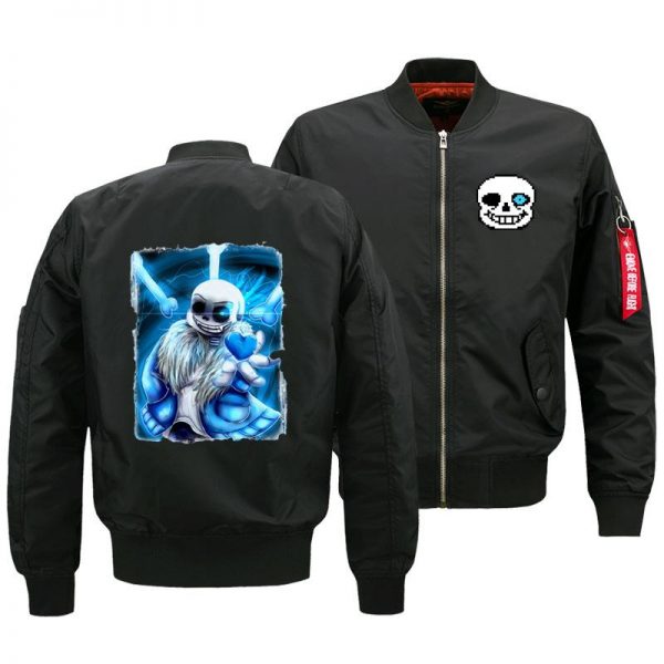 Undertale Jackets - Solid Color Undertale Game LOGO Icon Flight Suit Fleece Jacket