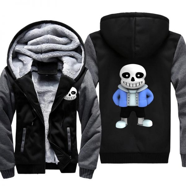Undertale Jackets - Solid Color Undertale Game LOGO Super Cool Fleece Jacket