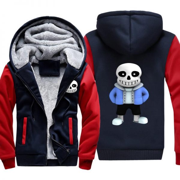 Undertale Jackets - Solid Color Undertale Game LOGO Super Cool Fleece Jacket
