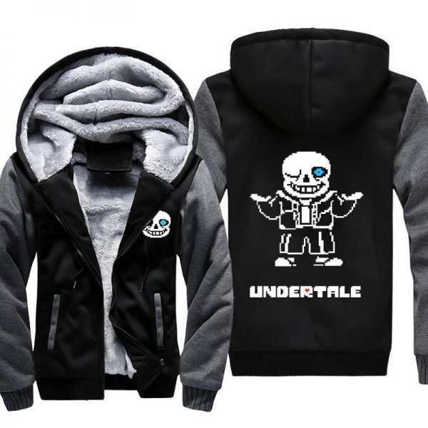 Undertale Jackets - Solid Color Undertale Game Series Icon Super Cool Fleece Jacket