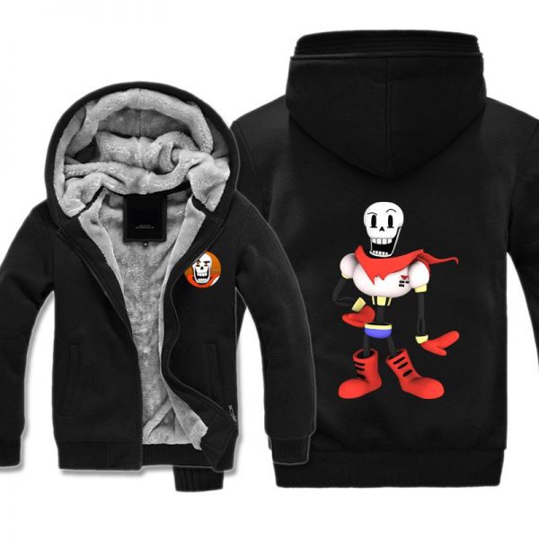 Undertale Jackets - Solid Color Undertale Sans Papyrus Super Cool Fleece Jacket