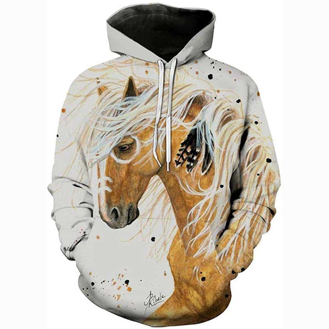 Unicorn 3D Print Realistic Pullover Hoodie Hooded Sweatshirt