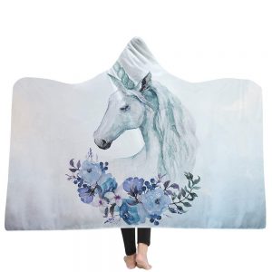 Unicorn Hooded Blankets - Unicorn Series Frozen Fleece Hooded Blanket