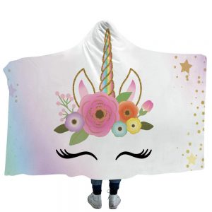 Unicorn Hooded Blankets - Unicorn Series Rainbow Cute Fleece Hooded Blanket