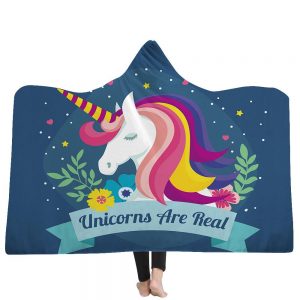 Unicorn Hooded Blankets - Unicorn Series Unicorn are Real Fleece Hooded Blanket