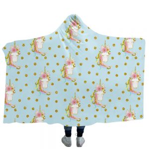 Unicorn Hooded Blankets - Unicorn Series Unicorn Pattern Fleece Hooded Blanket