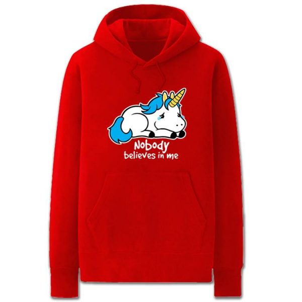 Unicorn Hoodies - Solid Color Super Cute Unicorn Cartoon Style Fleece Hoodie