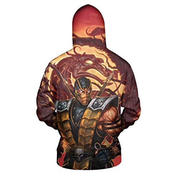 Unisex 3D Hooded Sweatshirt - Mortal Kombat Pullover Hoodies