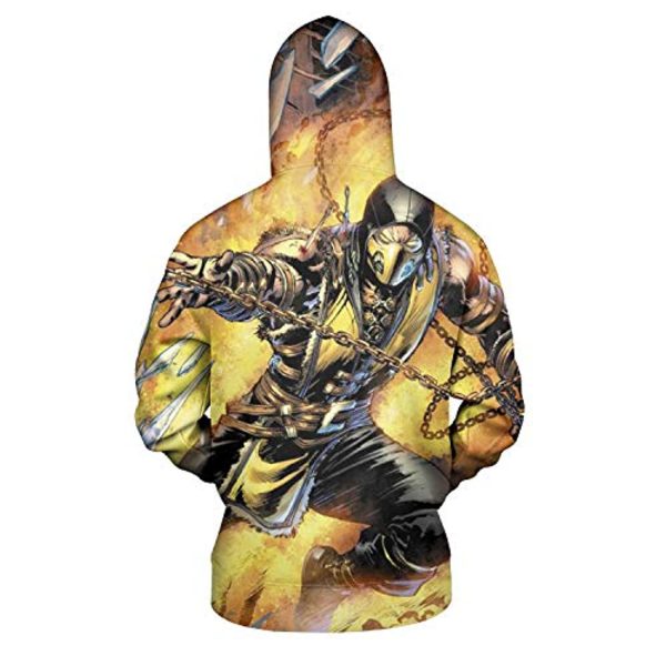 Unisex 3D Hooded Sweatshirt - Mortal Kombat Pullover Hoodies
