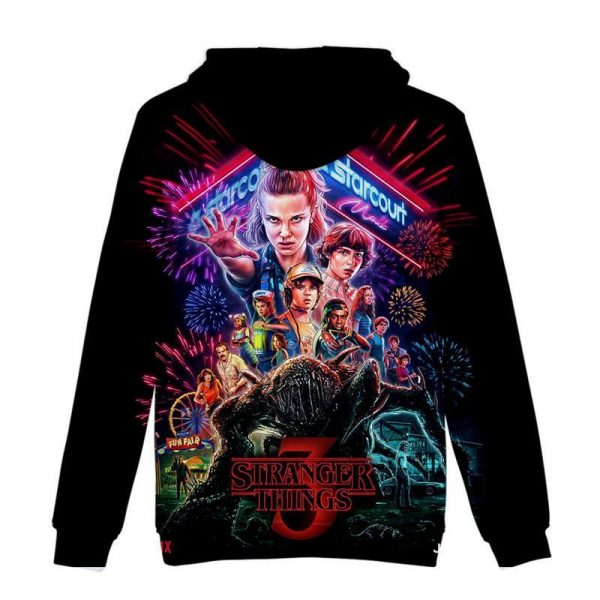 Unisex 3D Stranger Things 3 Print Pullover Hoodie Sweatshirt