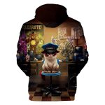 Unisex Cartoon Five Nights at Freddy Cosplay Hoodies for Man, Boys Sweatshirt Costume Jacket Coat