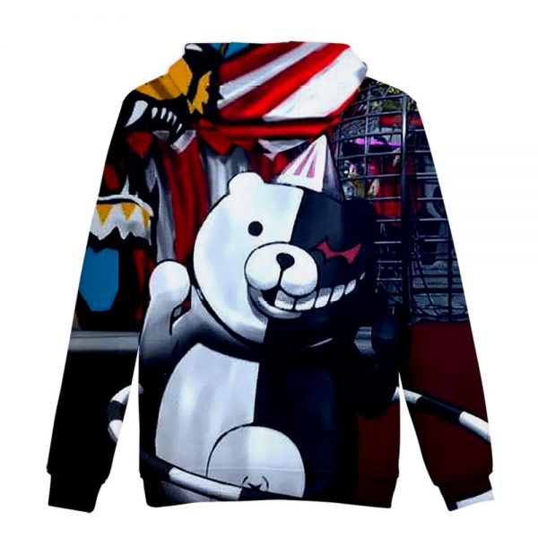 Unisex Colorful 3D Printed Monokuma Harajuku Hoodies