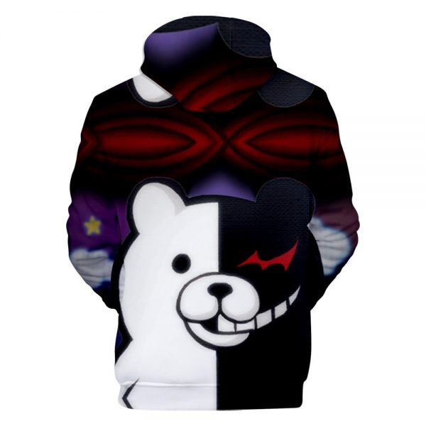 Unisex Colorful 3D Printed Monokuma Harajuku Hoodies