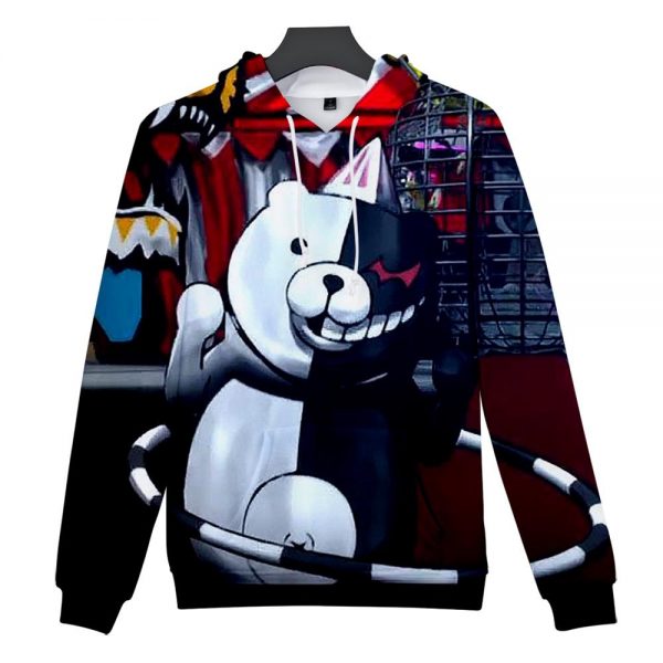 Unisex Colorful 3D Printed Monokuma Harajuku Hoodies