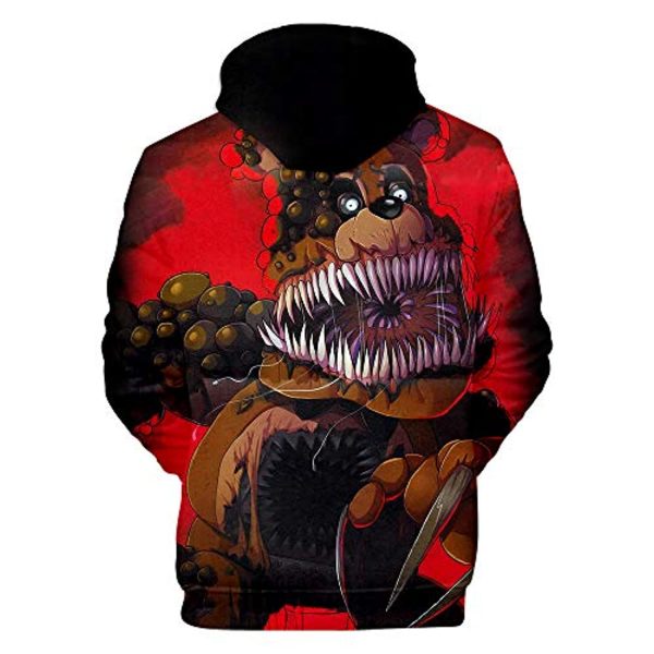 Unisex Five Nights at Freddy Hoodie 3D Print Pullover Cosplay Hooded Sweatshirt Costume for Men Kids