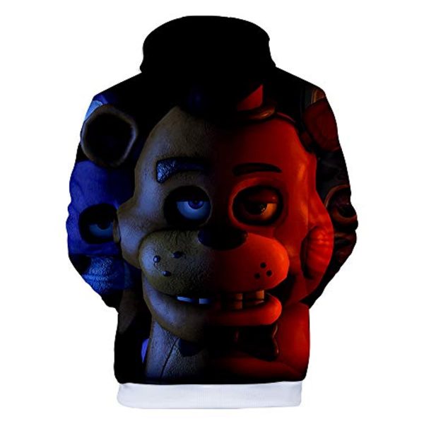 Unisex Five Nights at Freddy Hoodie 3D Print Pullover Cosplay Hooded Sweatshirt Costume for Men Kids