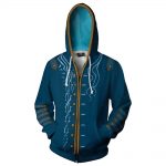 Unisex Hoodies Devil May Cry 3 Zip Up 3D Print Jacket Sweatshirt