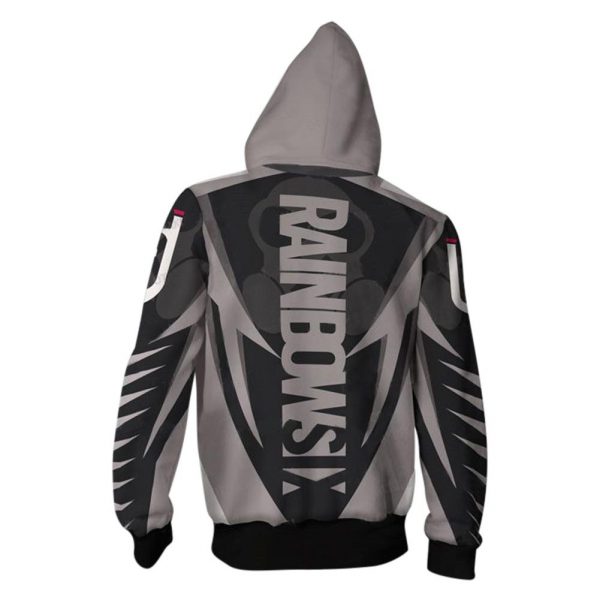 Unisex Mute Hoodies Rainbow Six Siege Zip Up 3D Print Jacket