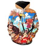 Unisex One Piece 3D Printed Hoodie - Anime Luffy Pullover Sweatshirt